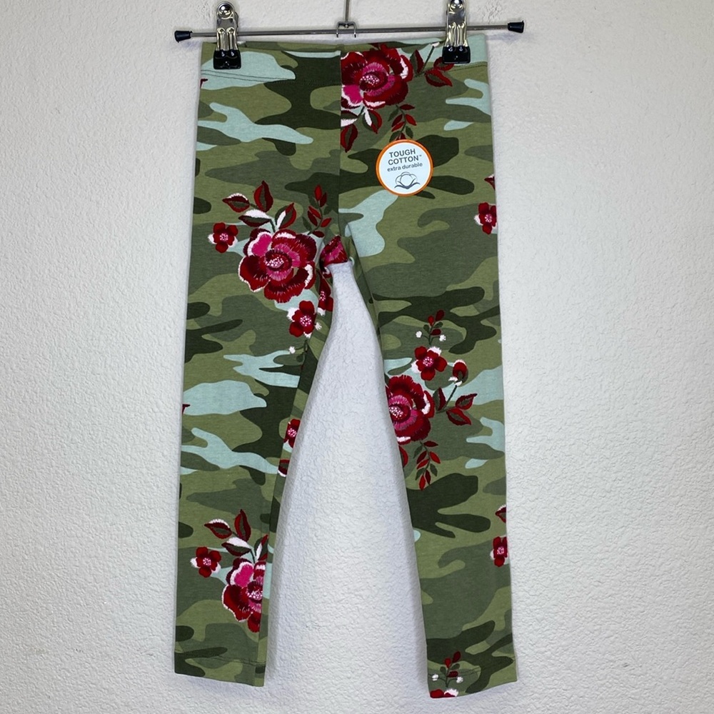 Wonder Nation Camo Floral Leggings Girl's Size 4-5